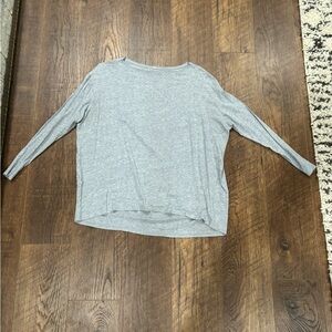 Lululemon Athletica Back in Action Light Gray Long Sleeve Tee